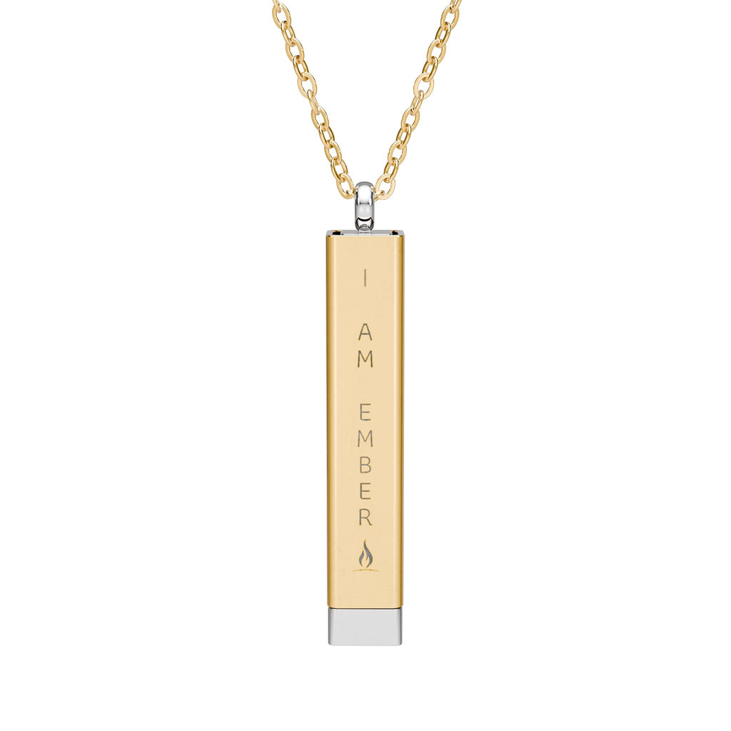 Hidden Message Sliding Bar Necklace — Engravable Secret Message Pendant