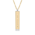 Hidden Message Sliding Bar Necklace — Engravable Secret Message Pendant